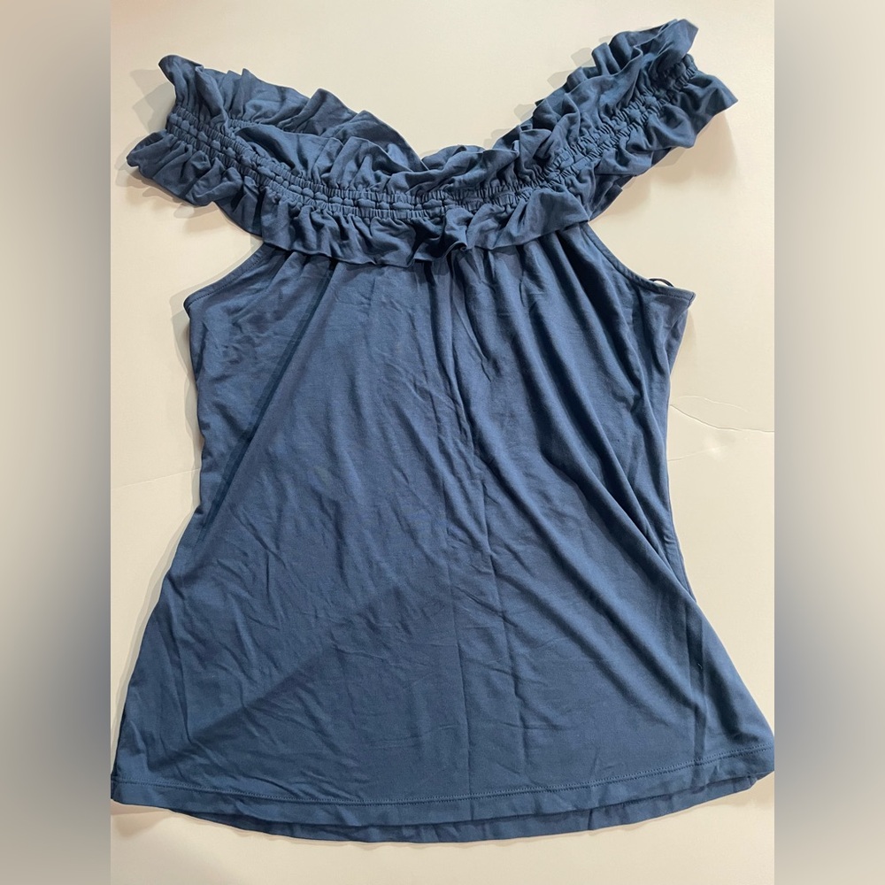 BCBG Elastic collar tank jersey